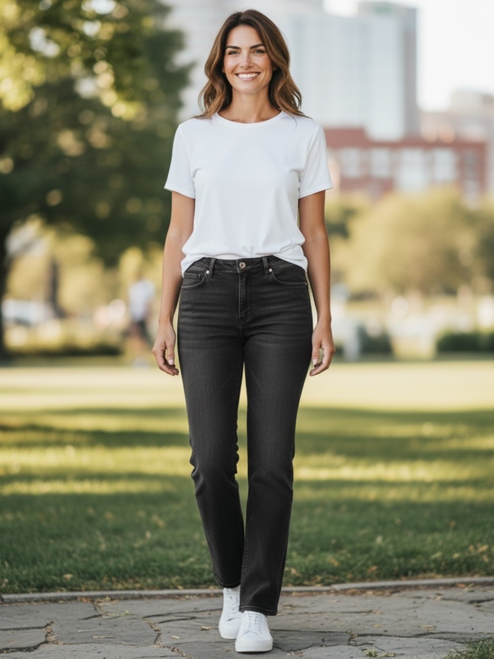 Bandolino AMY Women’s Black Denim Jeans tapered leg - Size 14